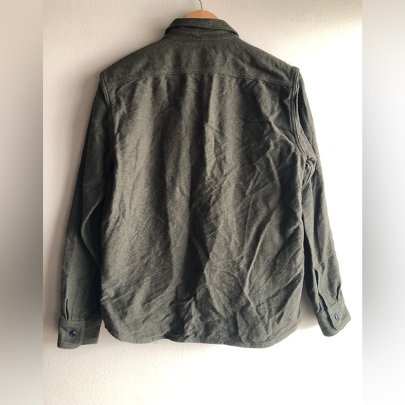 Everlane Mens The Heavyweight Overshirt Uniform Long Sleeve Heathered Green M - Picture 9 of 15